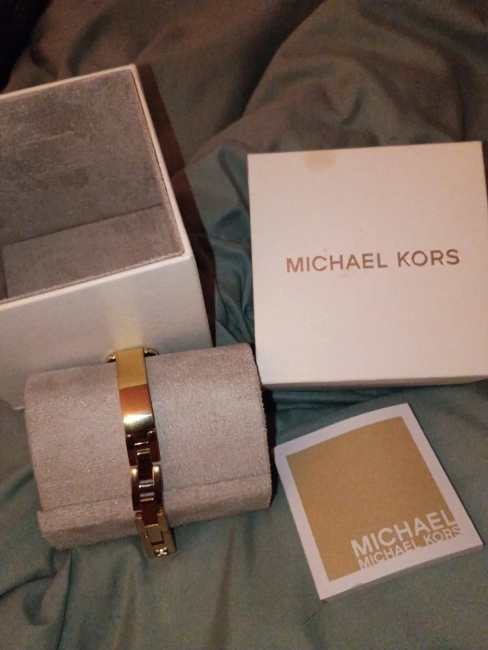 Michael Kors Gold Bracelet-Style Rectangular Smartwatch